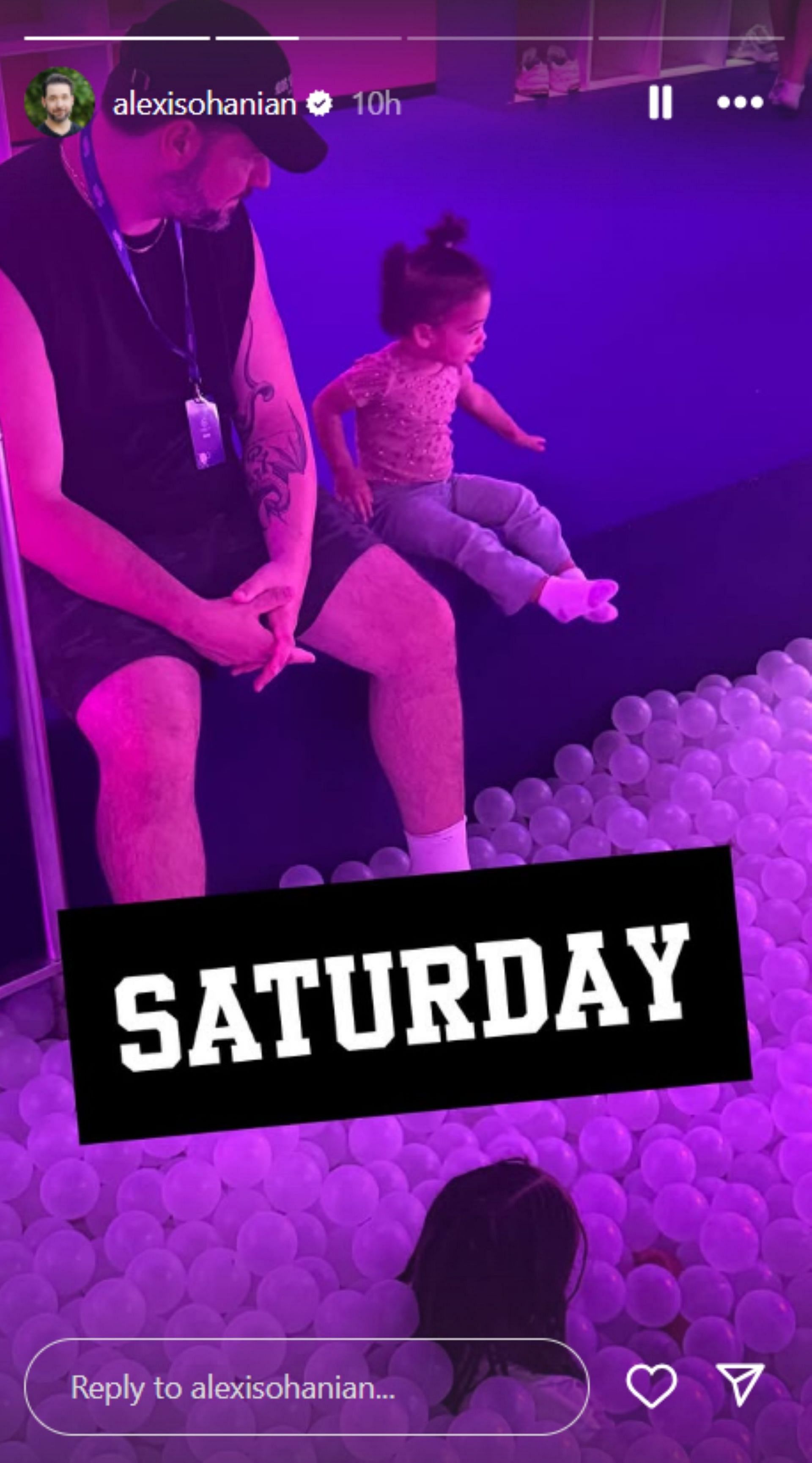 Serena Williams' husband spends time with kids in a ball pit; Instagram - @alexisohanian